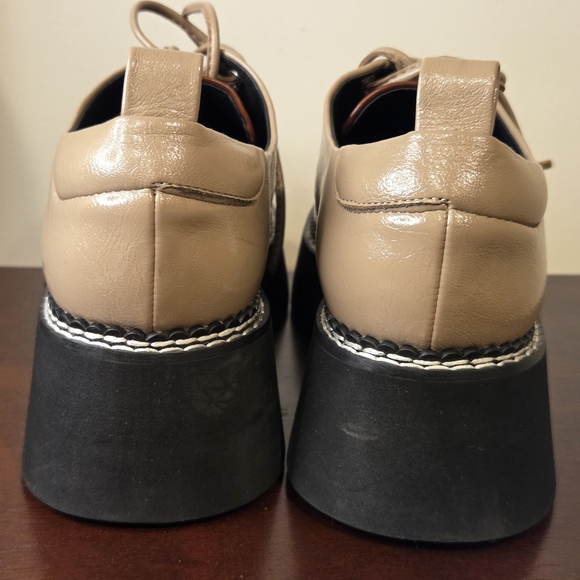 Jeffrey Campbell Tan and Brown Burgundy  Platform Shoes, Size 7.5 - Picture 10 of 14